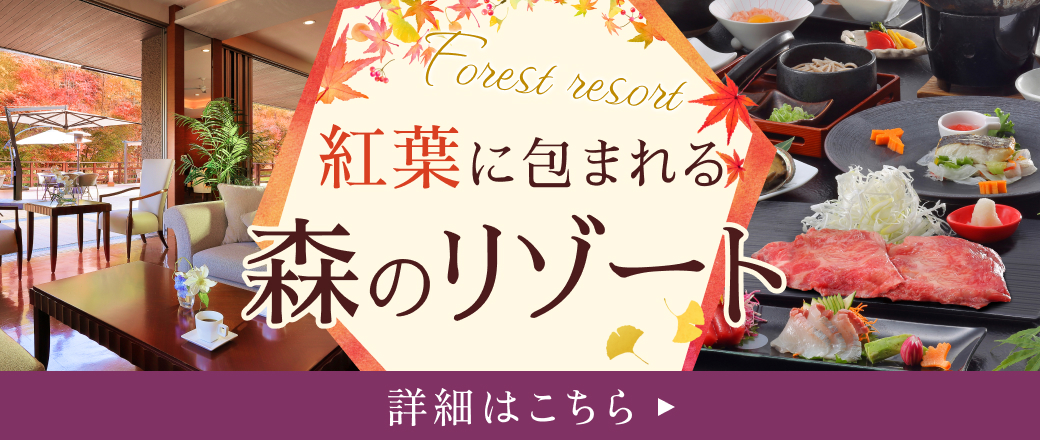 紅葉に包まれる森のリゾート